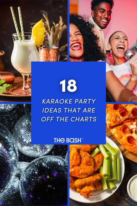 What better way to get friends and family together than with a good old-fashioned sing-along?🎤Find more Karaoke Party Ideas by clicking here! 🎉 #thebash #karaoke #karaokeparty #karaokepartyideas #karaokesongs #karaoketheme #karaokeparty #karaokedj #karaokedjpartyideas #karaokedjtheme #karaokesongideas #songideas #danceparty #dancetheme #danceparty #singalong #singalongparty #rockstartheme #rockstarparty #partyideas #partythemes #karaokedrinks #partydrinks #karaokepartythemes #localkaraoke Karaoke Party Snacks, Karaoke Food Ideas, Karaoke Event Ideas, Karaoke Decorations Party Ideas, Karaoke Games Ideas, Karaoke Engagement Party, Karaoke Party Food Ideas, Karaoke Night Ideas, Karaoke Bday Party Ideas