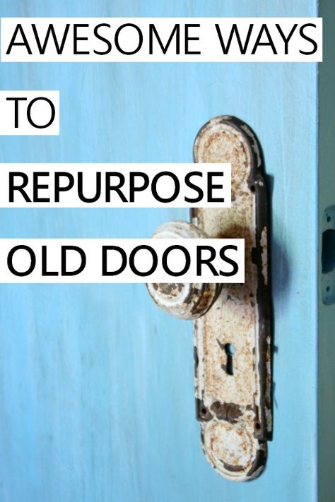 Recycle Old Doors Diy Projects Ideas, Wooden Door Repurposed, Repurposed Wooden Doors, Uses For Old Doors Projects, Old Door Shelf Ideas, Old Door Diy Projects, Old Door Projects Farmhouse Style, Old Doors Repurposed Ideas Vintage, Recycled Doors Ideas