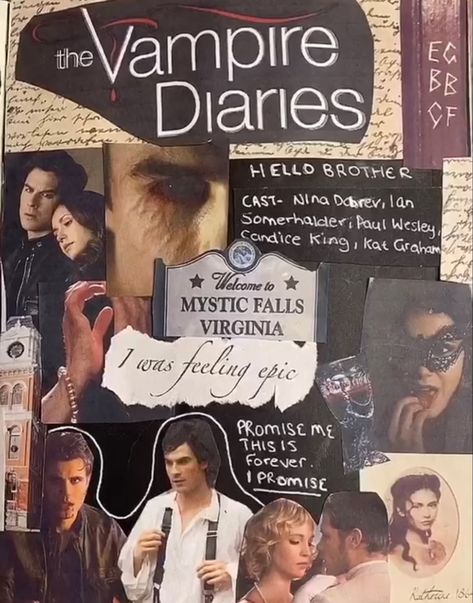 The Vampire Diaries Kai, Diary Covers, Bulletin Journal Ideas, Vampire Diaries Seasons, Summer Scrapbook, Scrapbook Book, Art Journal Therapy, Diary Ideas, Art Diary