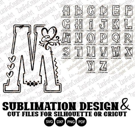 is a free vector file that includes a set of hand-drawn letters in a variety of#doodlefonts #alphabetart #handdrawnletters #creativecalligraphy #typographytrends Doodle Letters Alphabet, Valentine Alphabet, Hand Lettering Alphabet Fonts, Doodle Font, Black Blank, Valentine Sublimation, Hearts Svg, Letters Png, Doodle Letters