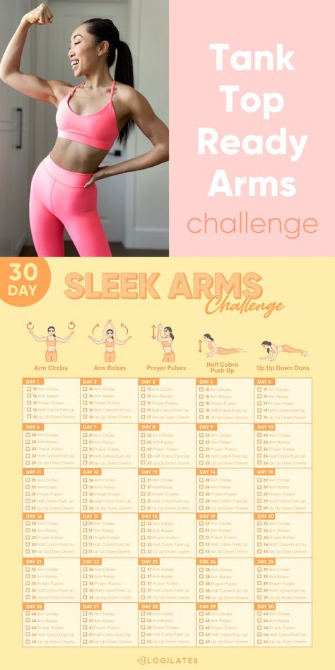 Toned Arms In 30 Days, Arm Challenge 30 Day Beginner, 30 Arm Workout Challenge, One Month Arm Workout 30 Day, 30 Days Upper Body Challenge, Tone Arms In A Month 30 Day, Summer Arm Workout, Wedding Arm Workout 30 Day, Tricep Challenge 30 Day