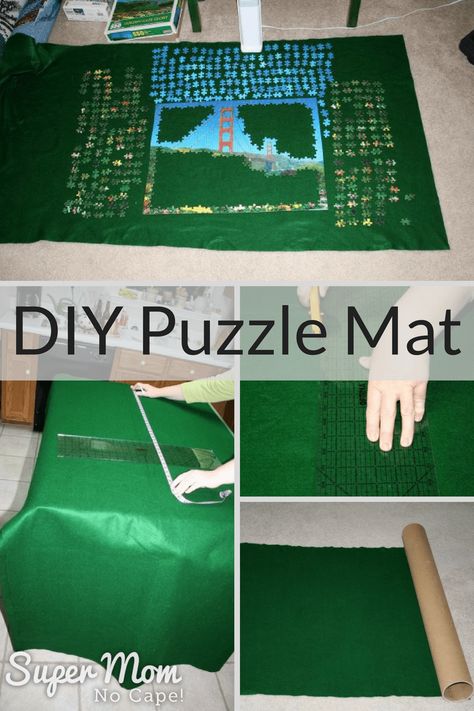 Diy Puzzle Gift, Puzzle Gift Ideas, Puzzle Roll Up Mat, Easy Felt Crafts, Making Felt, Puzzle Storage, Felt Craft Projects, Diy Puzzle, Puzzle Mat