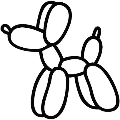 Cute Easy Doodles, White Drawing, Easy Doodle Art, Pola Sulam, Easy Coloring Pages, Easy Doodles Drawings, Easy Drawings Sketches, Cute Doodles Drawings, Balloon Dog