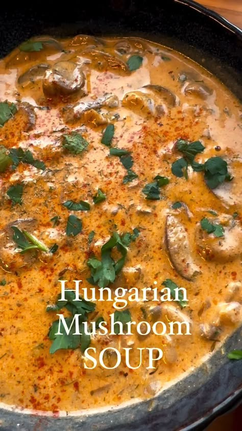 Creamy Mushroom Soup Vegan, Homemade Fall Soups, Simple Soups For Fall, Sophs Plant Kitchen Recipes, Vegan Autumn Soup, Medicinal Mushroom Recipes, Hobbit Soup, Autumn Cooking Recipes, Fall Savory Food