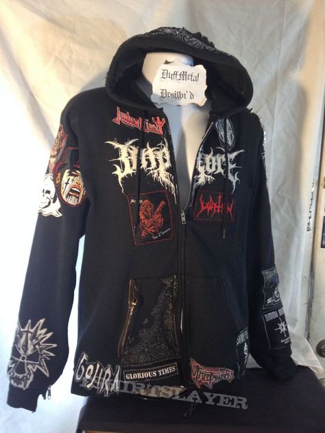 Duffy's Personal Battle Hoodie Punk Patch Hoodie, Alt Hoodie Diy, Punk Hoodie Diy, Crust Hoodie, Patch Hoodie Diy, Alt Clothes Diy, Alt Hoodie, Hoodie With Patches, Hoodie Patches