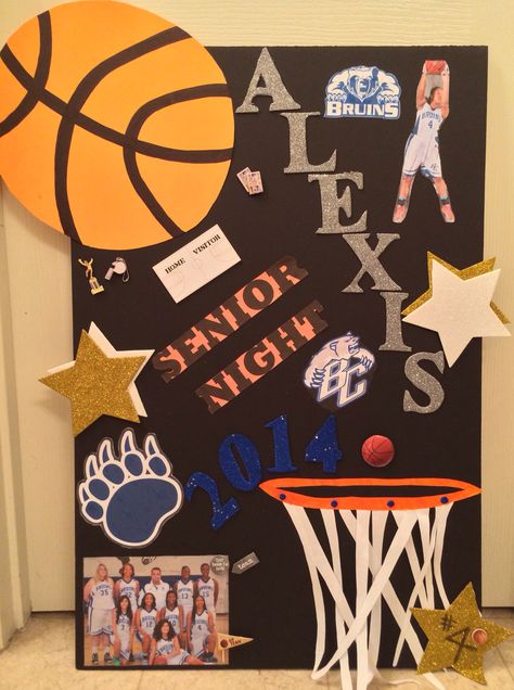 Senior Night Poster Bear Creek High School Bruins  Lady Bruins Girls Basketball Senior Nite Posters, Basketball Poster Senior Night, Basketball Posters Senior Night, Senior Night Posters Basketball Diy, Sports Poster Ideas High School, Homemade Basketball Posters, Basketball Senior Poster Ideas, 8th Grade Basketball Posters, Basketball Senior Night Posters Ideas