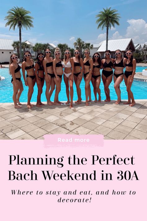 Destin Beach Bachelorette Party, Bachelorette In Rosemary Beach, Casual Beach Bachelorette, Beach Bacherlotte Party, Bach Beach Party, Bachelorette Planning Guide, Miramar Beach Bachelorette, Destin Bachelorette Party Itinerary, Seaside Fl Bachelorette Party