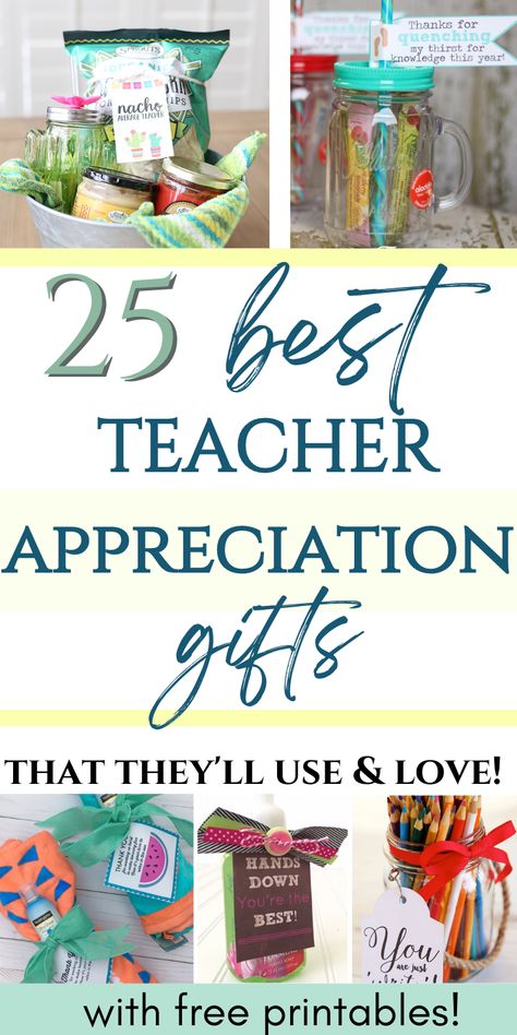 The Best Teacher Gifts, Teacher Appreciation Gifts On A Budget, Homemade Gift For Teacher, Easy Cheap Teacher Appreciation Gifts, Teachers Week Gifts, Educator Appreciation Gift Ideas, Useful Teacher Appreciation Gifts, Easy Gifts For Teachers, Thank You Basket For Teacher