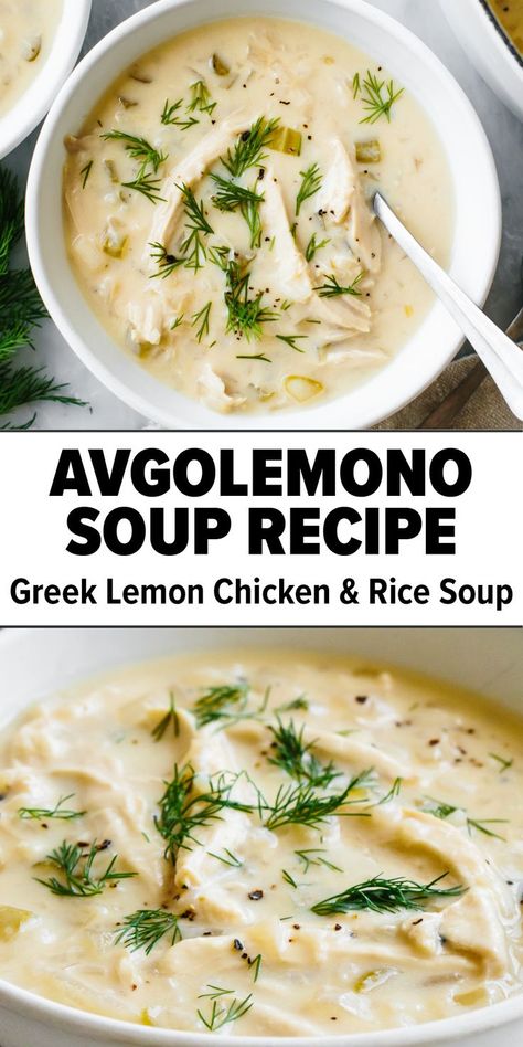 Greek avgolemono soup recipe Greek Aveglemeno Soup Recipe, Avolemano Soup, Greek Chicken Avgolemono Soup, Avgolemono Soup Gluten Free, Aveglemeno Soup Recipe, Avlogomeno Soup, Avgolemono Soup Crockpot, Avalemono Soup, Greek Avelemeno Soup