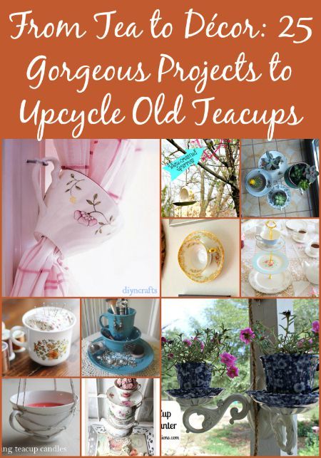 From Tea to Décor: 25 Gorgeous Projects to Upcycle Old Teacups - 25 Creative And Beautiful Ways To Decorate Your Home With Upcycled Teacups Tea Cups Diy, Cup And Saucer Crafts, Tea Cup Art, Teacup Crafts, Thrift Store Outfits, Teacup Candles, Cup Crafts, Diy Cups, Cups And Saucers