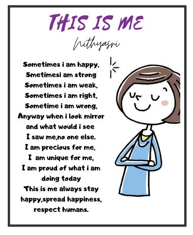 THIS POEM IS ABOUT ME HOW I MOTIVATE MYSELF OR HOW I MAKE MYSELF HAPPY I AM POSTING POEMS TO MAKE YOU ALL GUYS MOTIVATED .YOU CAN ALSO FOLLOW ME ON BLOGGER { ammucraftypoems} Rhyming Poems About Myself, How To Make Poems, All About Myself Activities, How To Make Myself Happy, Quotes On Myself, All About Me Poem, About Myself Quotes, About Me Essay, Myself Poem