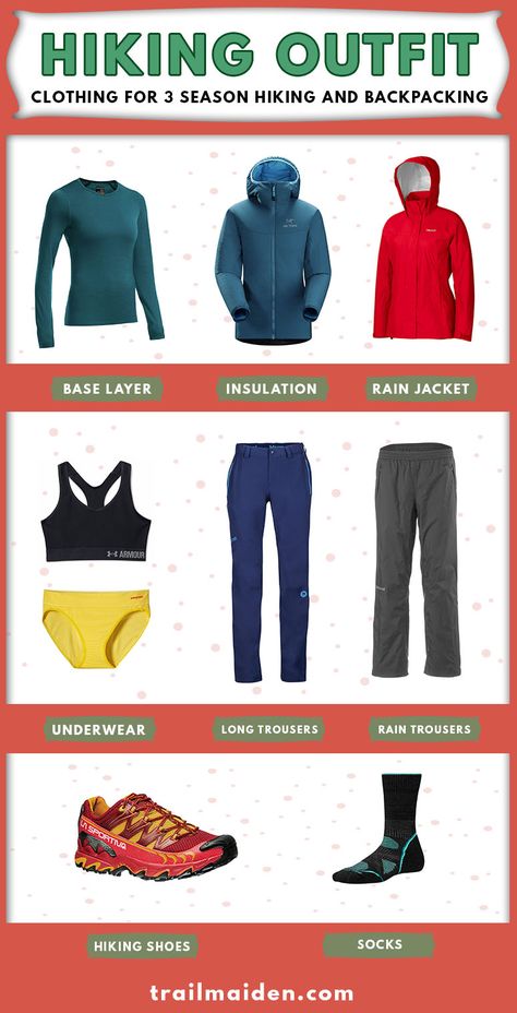 Hiking outfit needs to keep you comfy and warm in all conditions. This simple list gathers for you best performing gear pieces out there! Click READ IT for best hiking outfit! Wander Outfits, Wander Outfit, Trekking Outfit Women, Outfit Needs, Trekking Outfit, Climbing Outfit Woman, Climbing Outfits, Hiking Clothing, Hiking Outfit Women