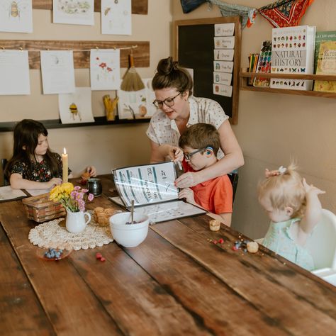 Finishing Your Homeschool Year: Testing, Portfolios, and More Cork Board Homeschool, Dining Room And Homeschool Room, Homeschool Room Setup Ideas, Homeschool Display Wall, Homeschool In Kitchen Ideas, She Shed Homeschool Room, Homeschool Space Ideas Dining Room, Homeschool Wall Calendar, Preschool Homeschool Area