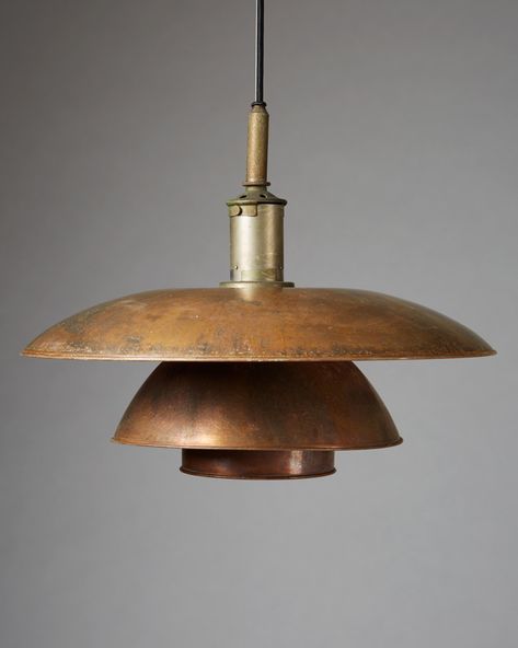 Ceiling lamp 5/5 designed by Poul Henningsen for Louise Poulsen, — Modernity Louise Poulsen, Lamp Kitchen, Poul Henningsen, Mid Century Modern Lighting, Large Lamps, Steampunk Lamp, Keramik Design, Pendant Ceiling Lamp, Contemporary Lamps