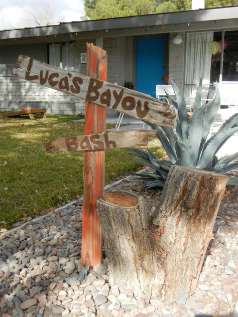 bayou party decorations - Google Search Gumbo Party Decorations, Bayou Aesthetic Party, Swamp People Birthday Party, Bayou Theme Party, Bayou Birthday Party Ideas, Bayou Party Food, Bayou Decorations Swamp Party, Bayou Party Decorations, Born On The Bayou Party