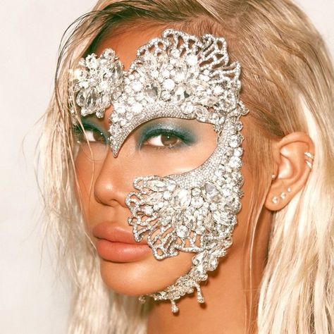 Rhinestone Mask Masquerade Masks Women Halloween Mask Venetian Crystal Face Mask Masquerade Mask Women, Rhinestone Mask, Luxury Mask, Masquerade Halloween, Prom Costume, Face Jewelry, Chain Headband, Rhinestone Headpiece, Face Jewellery