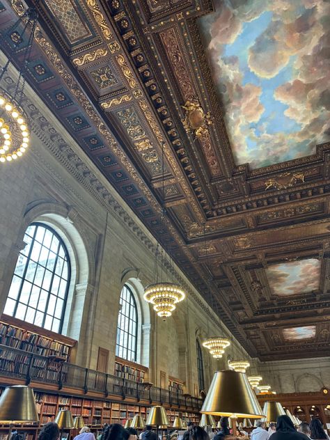 beautiful library art books windows Nyc Library Aesthetic, Nyc Student, Nyc Library, Nyc Public Library, New York Projects, Grad Trip, Chicago Aesthetic, New York Vibes, Brooklyn Park