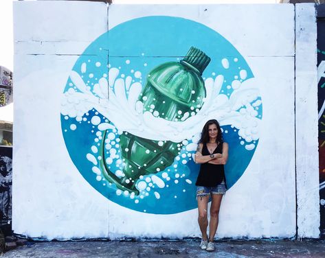 “Slow grenade”  Mural of Environmental Art series. All Caps store. Bali. 2018. Cap Store, Mural Ideas, Low Carbon, Environmental Design, Art Series, Environmental Art, Mural Art, Ecology, Pool Float