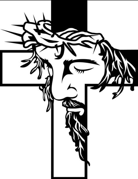 Cross Drawing, Jesus Drawings, Christian Shirts Designs, Jesus Tattoo, Cross Art, Wood Burning Patterns, Silhouette Stencil, Tattoo Stencil, Scroll Saw Patterns