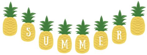 Printable Summer Pineapple Garland Welcome Banner Printable, Pineapple Garland, Pineapple Favors, Summer Pineapple, Aloha Party, Summer Fest, Summer Decorations, Pineapple Decor, Hawaiian Theme