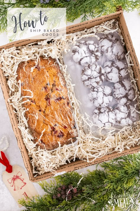 How to Ship Baked Goods for the Holidays How To Package Baked Goods For Gifts, Long Lasting Baked Goods, Baked Goods Care Package, How To Ship Desserts, How To Mail Baked Goods, Baked Goods That Ship Well, Christmas Treats To Mail, How To Ship Baked Goods, Shipping Baked Goods