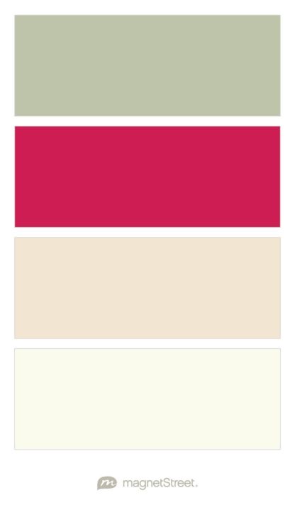 Sage, Raspberry, Champagne, and Ivory Wedding Color Palette - custom color palette created at MagnetStreet.com Wedding Colors Summer, Sage Wedding Colors, Champagne Wedding Colors, Custom Refrigerator, Stickers Cool, Gold Color Palettes, Sage Wedding, Summer Wedding Colors, Wedding Palette