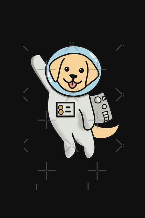 Space yellow labrador is ready for new adventures ! This cute little dog is happy to go to space. Follow him through his journey in space ! Dog Astronaut Drawing, Dog In Space Drawing, Space Dog Drawing, Vet Study, Dog Astronaut, Space Lab, Astronaut Illustration, Astronaut Suit, Space Dog