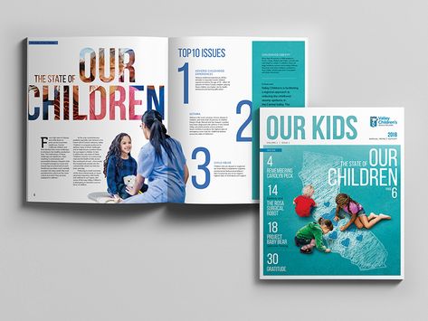 Valley Children's Hospital Annual Impact Report by MJR Creative Group Annual Report Design 2022, Creative Annual Report Cover Design, Impact Report Design, Hospital Graphic Design, Creative Report Design, Creative Annual Report Design, Annual Report Layout, Impact Report, Report Layout