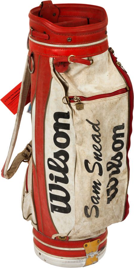 1990 Wilson Golf Bag from The Sam Snead Collection.... Image #1 Vintage Golf Bag, Sam Snead, Golf Birthday Gifts, Golf Etiquette, Golf Ball Gift, Golf Ball Crafts, Golf Stand Bags, Golf School, Golf Rules