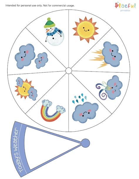 Weather Wheel Kids Learning Printable Instant Download, Kids Printables, Digital Download, Educational Print, Preschool Printables - Etsy Canada Four Seasons For Kids Learning, Weather Wheel Printable Free, Weather Wheel, Homeschool Science Lessons, Weather For Kids, Weather Activities Preschool, Weather Activities For Kids, Teaching Weather, Life Cycle Craft