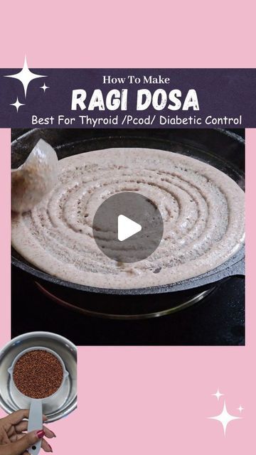 Ragi Dosa Recipes, Dosa Batter Recipe, Ragi Recipes, Ragi Dosa, Finger Millet, Black Gram, Methi Seeds, Urad Dal, Dosa Recipe