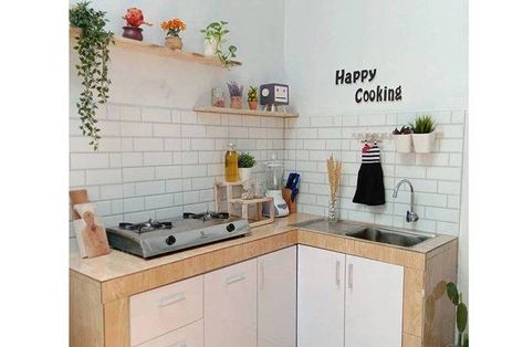 Model Dapur, Kitchen Decor Collections, Tiny Kitchen Design, Desain Pantry, Interior Boho, Simple Kitchen Design, Minimalist Kitchen Design, Kitchen Decor Apartment, Small Kitchen Decor