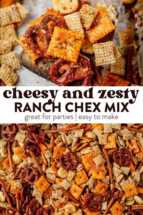 Cheesy Ranch Chex Mix, Chex Mix Crock Pot, Chez Mix, Ranch Chex Mix Recipes, Savory Chex Mix, Ranch Chex, Homemade Chex Mix Recipe, Ranch Chex Mix, Pub Salad