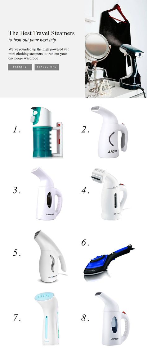 Stay wrinkle free all vacation long with a garment steamer. Read our reviews of the most popular steam irons to find the best travel steamer for your trip! Carry On Packing Tips, Travel Steamer, Fabric Steamer, Carry On Packing, Iron Steamer, Clothes Steamer, Garment Steamer, Packing Tips For Travel, Travel Packing