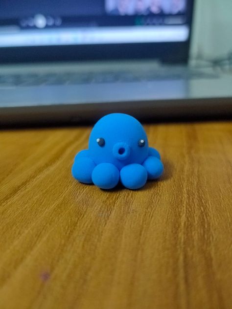 Kawaii, Octopus, Clay Crafts, Patung Clay, Clay Octopus, Kawaii Clay, Tanah Liat, Fun Easy Crafts, Fun Easy