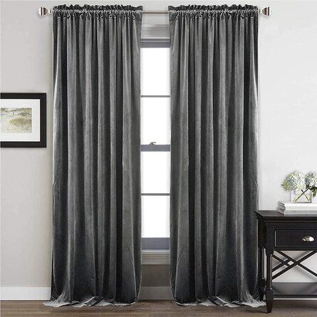 Gray Velvet Curtains, Grey Velvet Curtains, Insulated Window Treatments, Charcoal Curtains, Sliding Door Panels, Velvet Drapes, Buy Curtains, Insulated Curtains, Window Insulation