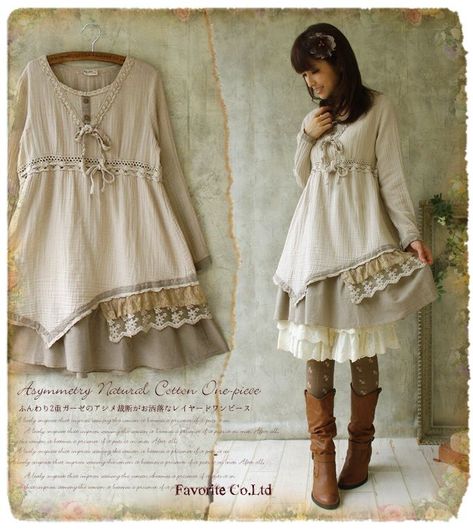 12 Cute Mori Girl Outfits and Style tips for Mori Girl Look Kei Fashion, Mori Fashion, Mori Girl Fashion, Forest Girl, Frou Frou, Skirt Maxi, Vestidos Vintage, Mori Girl, Japanese Fashion