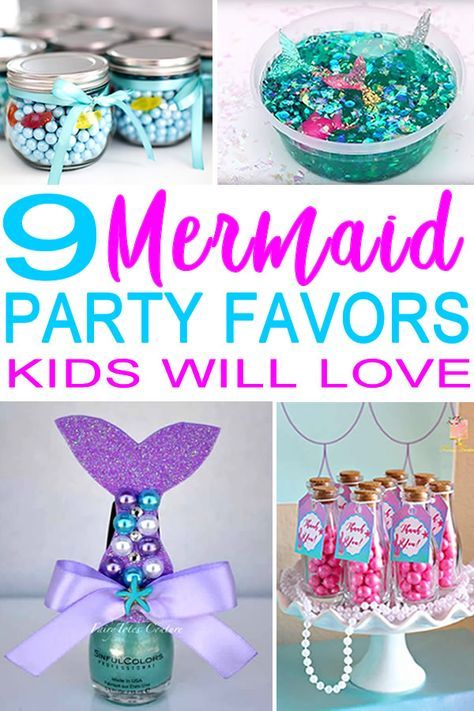 The BEST mermaid party favors! Kids will go crazy for these party favor ideas for a mermaid theme party. Learn how to make cute party favor bags, fill goodie bags with mermaid loot or make homemade nail polish bottle craft favors or mermaid slime favors or opt for candy. The coolest ideas for kids to take home amazing mermaid party favors from a birthday party! Mermaid Party Food, Little Mermaid Party, Mermaid Pool Parties, Party Favor Ideas, Mermaid Theme Birthday Party, Mermaid Party Favors, Sea Birthday Party, Mermaid Theme Party, Mermaid Parties