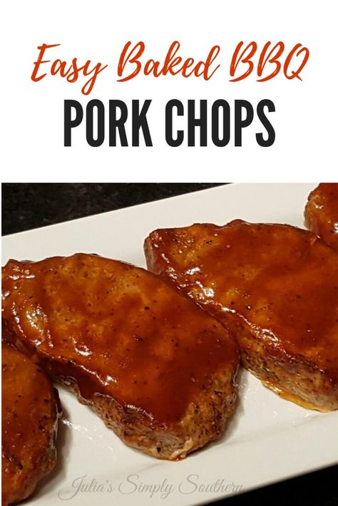 Are you searching for easy pork chop recipes? These oven baked barbecue pork chops are easy and tasty after a long busy day #familydinner #porkchops #BBQ #EasyRecipes Bbq Sauce Pork Chops, Barbecue Boneless Pork Chops, Bbq Pork Chops In Oven Boneless, Bbq Pork Chops In The Oven, Different Ways To Make Pork Chops, Oven Bbq Pork Chops, Barbecued Pork Chops In The Oven, Barbecue Pork Chops Oven, Baked Barbecue Pork Chops