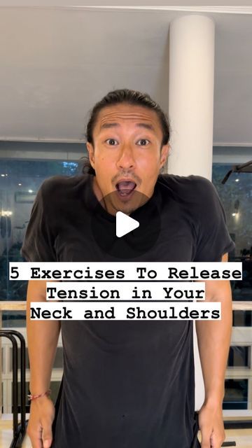 Mike Chang | Flow60 on Instagram: "Do these five exercises every day about 20 repetitions for each to help you loosen up your neck and shoulders. If these areas of your body is tight, not only does it affect your posture and mood constantly making you feel stressed and worried like you're "carrying the weight on your shoulder " It also causes mental fogginess and lack of creativity.   Remember to listen to your body and find a range of motion, intensity, and speed that works out for you. Take your time, be patient, don't force your body to do something that's not comfortable with.   Stay consistent, and every day your body will start to loosen up more and more" Forward Head Posture Exercises, Neck And Shoulder Exercises, Upper Back Exercises, Mike Chang, Neck And Shoulder Muscles, Tight Shoulders, Shoulder Tension, Neck Exercises, Posture Exercises