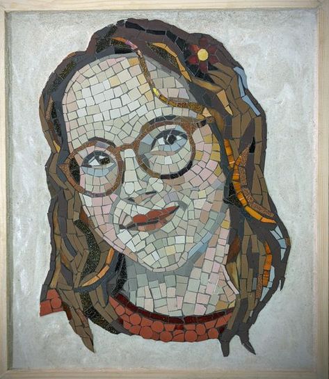 Portrait in Mosaic - modern and traditional style Teaching Drawing, Mosaic Portrait, Famous Person, Fine Arts Degree, Art Commissions, Media Landscape, Mosaic Artwork, Commissioned Artwork, Art Degree