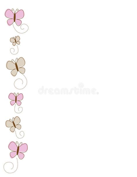 Butterfly / butterflies side border vector illustration Butterfly Borders For Project, Butterfly Border Design For Project, Side Boarder Design, Drawing Borders Frames, Butterfly Border Designs For Projects, Side Border Design For Project, Butterfly Border Design, Side Border Design, Project Border