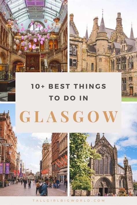 This first timer's guide to Glasgow features the 10+ best things to do in Glasgow, including the top attractions in Glasgow and where to eat in Glasgow. first trip to Glasgow | first visit to Glasgow | free things to do in Glasgow | places to visit in Glasgow | what to do in Glasgow | places to eat in Glasgow | Glasgow travel tips | Glasgow travel guide | #Glasgow #Scotland #traveltips One Day In Glasgow, Glasgow Things To Do, Things To Do In Glasgow Scotland, Visiting Glasgow, Glasgow Bucket List, Things To Do In Glasgow, Glasgow Botanic Gardens, Glasgow Travel, Scotland Glasgow