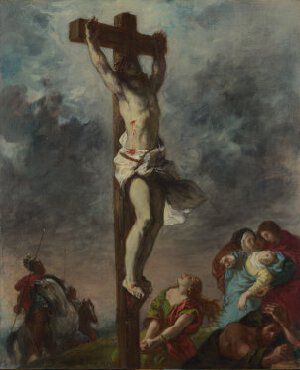 Fixed size image Delacroix Paintings, Christ On The Cross, Eugène Delacroix, Art Through The Ages, Istoria Artei, Crucifixion Of Jesus, Religious Painting, William Turner, The Cross Of Christ