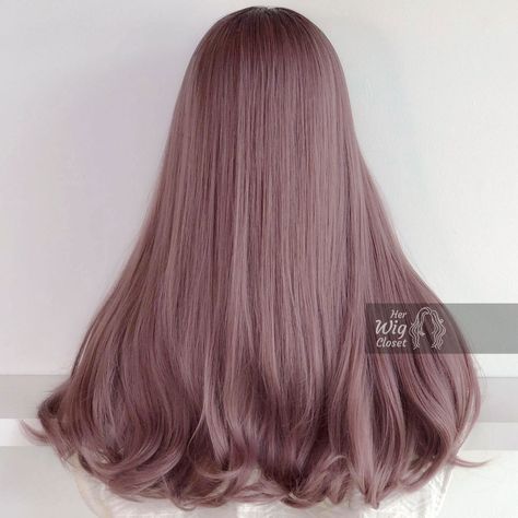 Mauve Blonde Hair, Ombre Hair Tutorial, Dusty Rose Hair, Dusty Pink Hair, Mauve Hair, Dark Pink Hair, Lavender Hair Colors, Pink Ombre Hair, Ombre Wig