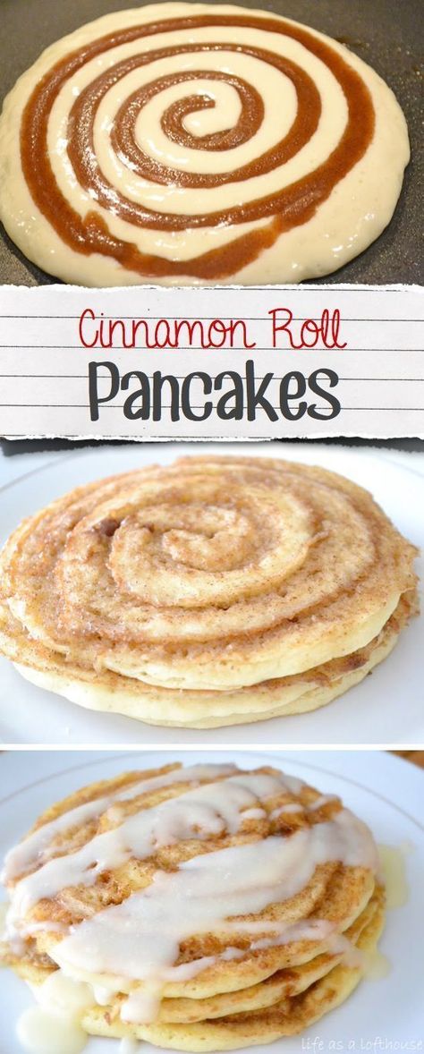 Bread And Pastries, Cinnamon Roll Pancakes, Pancake Recipes, Kids Meal, Cooked Food, Christmas Brunch, What's For Breakfast, Awesome Food, Hash Browns