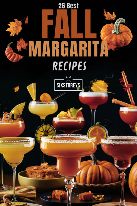 Best Fall Margarita Recipes Fall Margaritas For A Crowd, Fall Margarita Pitcher, Fall Margarita Ideas, Autumn Margarita, Fall Margarita Recipe, Fall Tequila Cocktails, Fall Margarita, Flavored Margaritas, Autumn Inspired