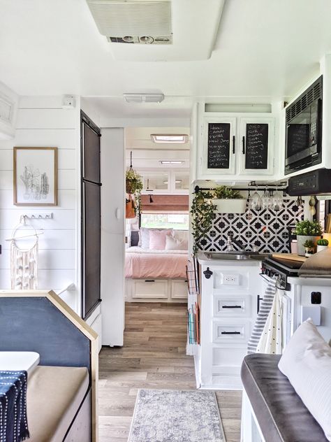 Summer Home Tour on Wheels: Our Renovated RV Camper Upgrades, Rental Hacks, Vintage Campers For Sale, Motorhome Remodel, Camper For Sale, Caravan Makeover, Camper Trailer Remodel, Diy Camper Remodel, Rv Makeover