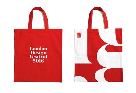 Eco Bag Design, Shopping Bag Design, Branded Tote Bags, Pentagram Design, London Design Festival, Conference Design, Design Festival, Recycle Bag, Event Branding