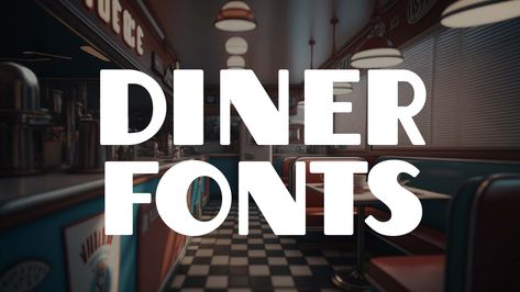 Whether you’re looking for beautiful diner fonts for your own diner, or you just want to pay homage to this cultural icon, you will surely love this collection. 1950s Font, American Font, Vintage Fonts Alphabet, Diner Logo, Diner Dash, Classic American Diner, Top Free Fonts, Vintage Script Fonts, Diner Aesthetic